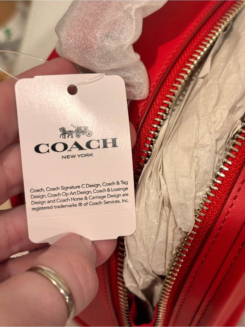 COACH Retro RE-EDITION Smooth Red Leather Lunch Pail Crossbody Bag NWT - Picture 13 of 16